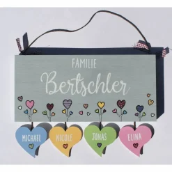 ausgefallenes Hochzeitsgeschenk für das Brautpaar, Türschild Familie personalisiert mit Namen, Geschenk zur Hochzeit, individuell, besonders, einzigartig, wetterfest, einmalig Hochzeitsgeschenke