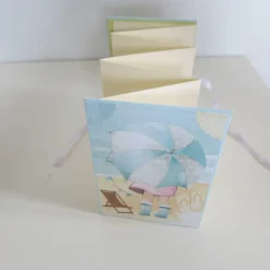 Fotoalbum & Gästebuch|Papierzauberei Babyalbum Leporello Mädchen – Mini-Album für Babyfotos, 15 x 11 cm, Geschenkidee
