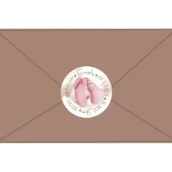 Einladungskarten|meinAufkleberladen Babyaufkleber zur Geburt | Babyfuß - personaliserbar mit Babyfoto