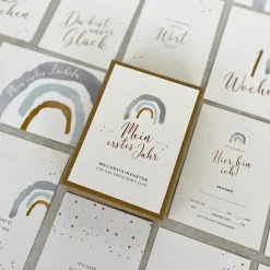 Fotoalbum & Gästebuch|bia bee Studio Baby-Meilensteinkarten JUNO