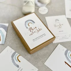 Fotoalbum & Gästebuch|bia bee Studio Baby-Meilensteinkarten JUNO