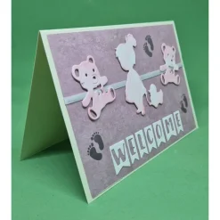 Glückwunschkarten|Teufelinchens_Ideen_Shop Babymotive Karte / Geburtskarte Spruch Welcome / Glückwunschkarte Geburt Mädchen / Babykarte Mädchen / Geschenkidee