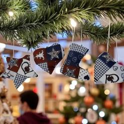 Baumschmuck|Afrosteff Baumschmuck 4-er Set, Christbaumschmuck, Geschenkeanhänger