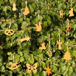 Sale Baumschmuck Tanne – Edler Geschenkanhänger aus Kirschbaum-Holz, Höhe 7,5 cm Baumschmuck