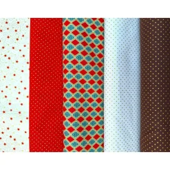 Sale Baumwollstoff Rauten Weihnachtsstoff, Breite 1,45 m, Meterware, grün rot gelb Weihnachtsstoffe