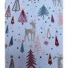 New Baumwollstoff, Weihnachtsstoff, Tannenbaum, Rentier, 0,5x1,45m, Meterware, natur, beige, altrosa, petrol,gold Weihnachtsstoffe