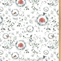 Clearance Baumwollstoff Winterromantik von acufactum by Sophia Drescher – OEKO-TEX –  Weihnachtsmotiv - ab 30 x 145 cm Weihnachtsstoffe