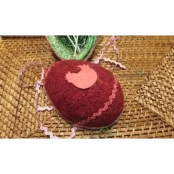 Sale Befüllbares Osterei aus Styropor und Filzwolle, Weinrot/ Rosa Ostereier