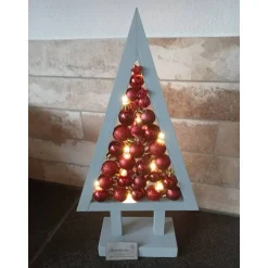 Best beleuchteter Weihnachtsbaum mit Kugeln_rot Weihnachtsdeko
