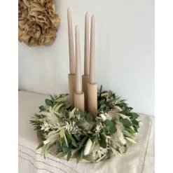 Adventskränze|Familienst(H)olzdesign Besonderer Adventskranz aus hochwertigem Eichenholz