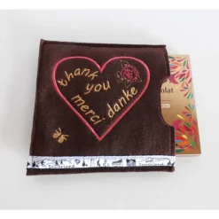 Bestickte Geschenkverpackung DANKE für eine Tafel Schokolade als Geschenkidee Schokoladenhülle Muttertag oder einfach so Geschenkverpackungen