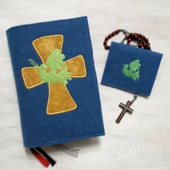 Best Bestickte Rosenkranztasche aus Filz *Taube *individuell angefertigt Rosenkranztäschchen