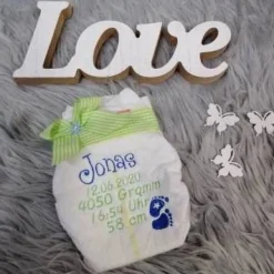 Clearance Bestickte Windel mit Spruch: Du wirst Tante Geschenke