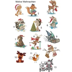 Hot Bestickter grauer Nikolausstiefel Stickmotiv Reh personalisierter Weihnachtsstiefel mit Namen flauschige Krempe Nikolausstiefel
