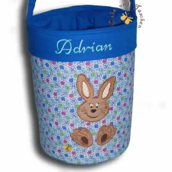 Clearance Besticktes Osterkörbchen mit Namen Ostertasche Osternest Tasche Kinder Stofftasche Utensilo Geschenktasche Osterkörbchen