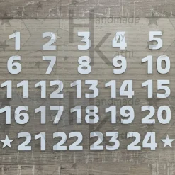 Adventskalenderzahlen|Handmade by Kathi Bügelbild - Zahlen zum Aufbügeln - Adventskalender aus Stoff basteln - viele mögliche Farben