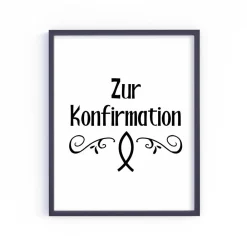 Outlet Bügelbild - Zur Konfirmation - Applikation zum aufbügeln - Aufbügler - christliches Bügelbild Dekoration