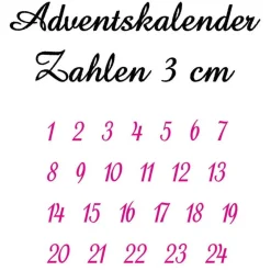 Sale Bügelbild ZAHLEN #5 ADVENTSKALENDER Adventskalenderzahlen