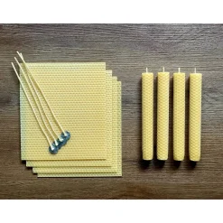 Best Bienenwachskerzen selbst aus Wabenplatten herstellen. DIY-Set für 4 Kerzen, ca. 175 hoch Geschenke