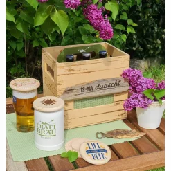 New Bierdeckel aus Holz "Apple of Eden" Geschenke Für Männer