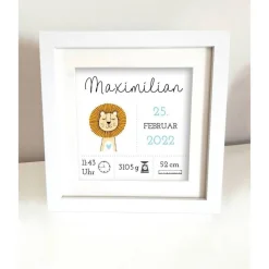 Bild zur Geburt | Geburtstag | Taufe | Bilderrahmen | INDIVIDUALISIERBAR Geschenke