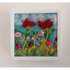 Online Blumenwiese gefilzt im Bilderrahmen Kunst
