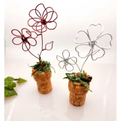 Best Blumenwiese Weinkorken Sektkorken Upcycling Farbauswahl auch mit Perlchen Tischdekoration