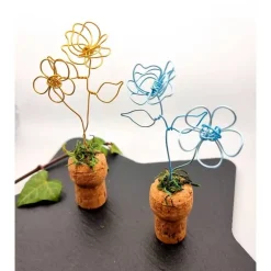 Best Blumenwiese Weinkorken Sektkorken Upcycling Farbauswahl auch mit Perlchen Tischdekoration