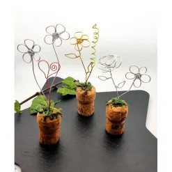 Best Blumenwiese Weinkorken Sektkorken Upcycling Farbauswahl auch mit Perlchen Tischdekoration