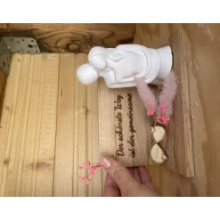 Boho Holzaufsteller „Der schönste Weg ist der gemeinsame“ – Geschenk für Paare Hochzeitsgeschenke