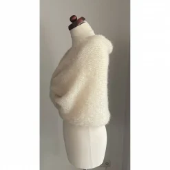Online Braut Stola HOCHZEIT,Creme!BOLERO,Brautkleid,Braut Shal!Alpaka, Seide! Brautstolen & -Boleros