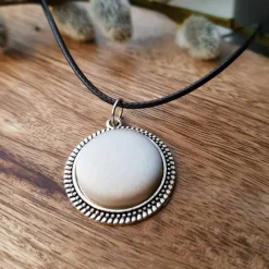 Brautschmuck|Die Schmuckkiste Brautkette ivory Satin in silber shabby Brautschmuck