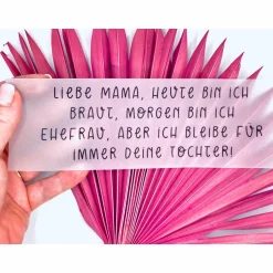 Clearance Brautmutter/ Geschenk / Mutter der Braut/ Mama/ Flaschenpost / Trockenblumen Einladungskarten