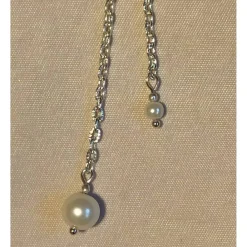 Best Brautschmuck-Set aus schneeweißen Glaswachsperlen – Rückenkette, Armband & Ohrringe individualisierbar Brautschmuck