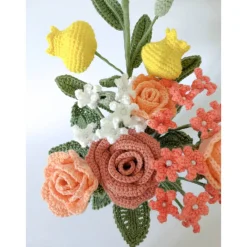 Clearance Brautstrauß nachhaltig | Handgemachter gehäkelter Blumenstrauß | Geschenkidee Frau Gastgeschenke