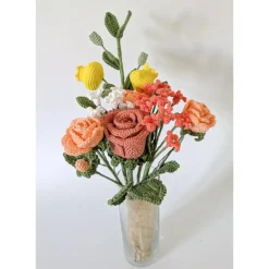 Clearance Brautstrauß nachhaltig | Handgemachter gehäkelter Blumenstrauß | Geschenkidee Frau Gastgeschenke