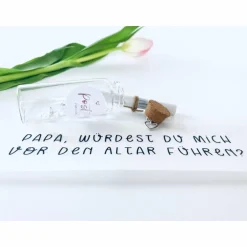 Einladungskarten|Blomidesign Brautvater / Papa, würdest du mich vor den Altar führen? / Flaschenpost /Hochzeit fragen / kirchliche Trauung