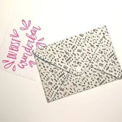 Briefumschlag, Musik, 17,5 cm x 12 cm, Geschenkverpackung, Liebesbrief Geldgeschenke
