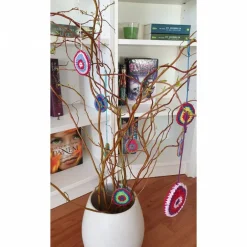 Buntes gehäkeltes Wende-Osterei Ostereier