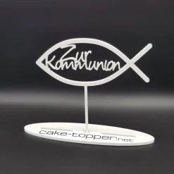Dekoration|logo-cut Cake Topper Kommunion Fisch V2
