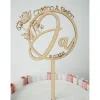 Clearance Cake Topper zur Hochzeit | JA | Floral | Personalisierung möglich Tortendekoration