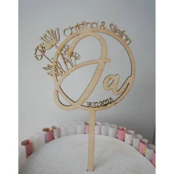 Clearance Cake Topper zur Hochzeit | JA | Floral | Personalisierung möglich Tortendekoration