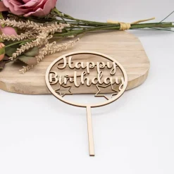 Outlet Caketopper Happy Birthday –  Kuchenaufsatz für Geburtstage & Partys Dekoration