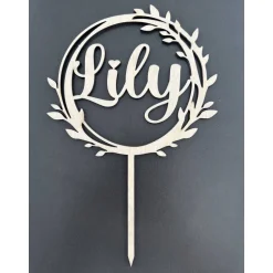 Tischdekoration|WoodenManufactureGbR Caketopper personalisiert, Taufe, Geburt, verschiedene Farben