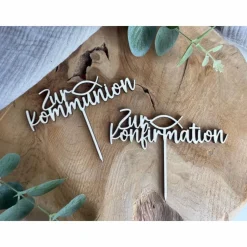 New Caketopper zur Kommunion / Konfirmation / Kuchenstecker mit Fisch / Cake Topper Dekoration