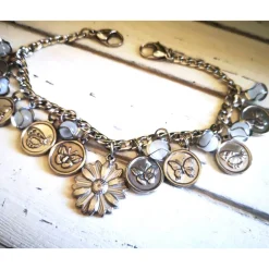 Charivari aus Edelstahl, Dirnd- Schmuck,Trachten, Hochzeit, Schmetterlinge Trachtenschmuck