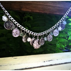 Charivari aus Edelstahl, Dirnd- Schmuck,Trachten, Hochzeit, Schmetterlinge Trachtenschmuck