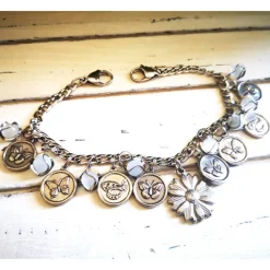 Charivari aus Edelstahl, Dirnd- Schmuck,Trachten, Hochzeit, Schmetterlinge Trachtenschmuck