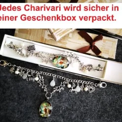 Clearance Charivari aus Edelstahl, Dirnd- Schmuck,Trachten, Jade weiss Trachtenschmuck