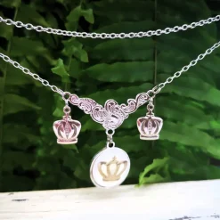 Best Charivari aus Edelstahl, Dirnd- Schmuck,Trachten, Hochzeit, 3 reihig Trachtenschmuck